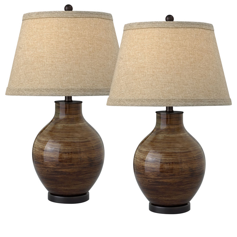 Medallion Lighting Venezia 28" Brown Table Lamp Set Wayfair